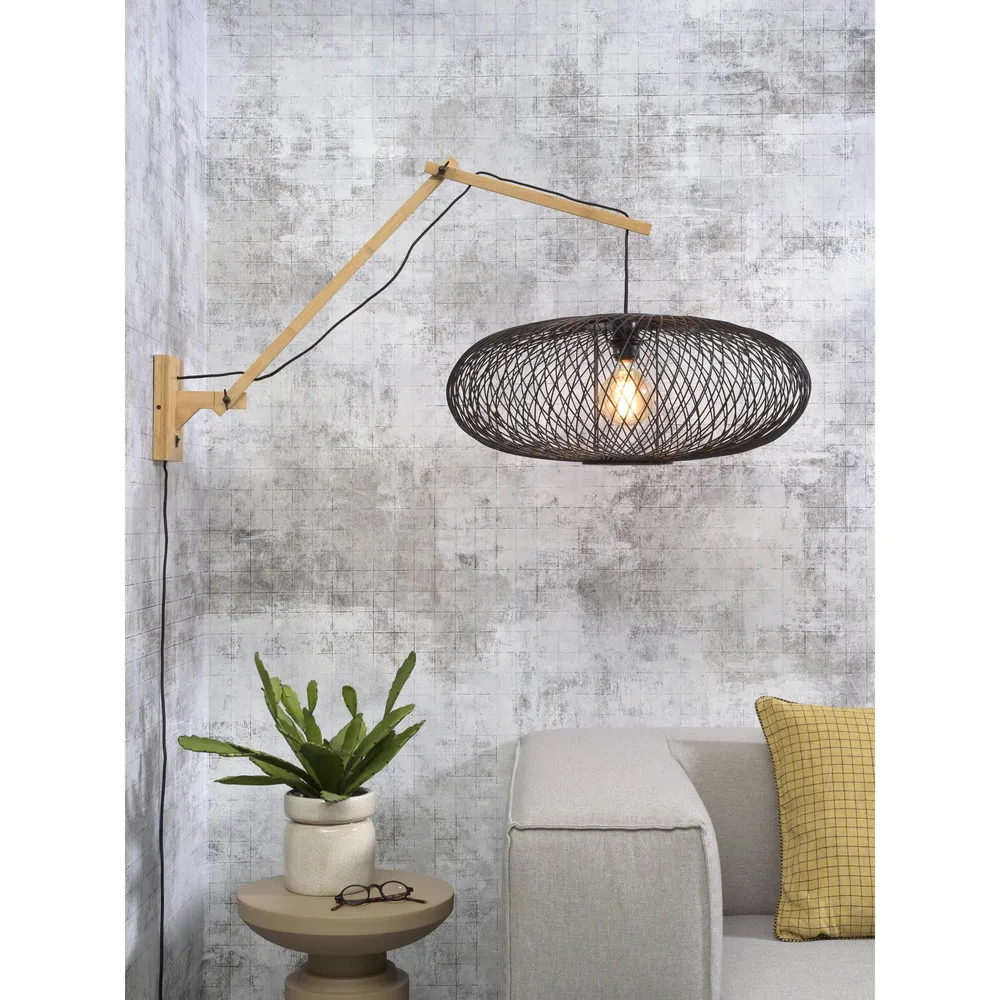 GOOD&MOJO wandlamp Andes - bruin - Ø60cm GOOD & MOJO