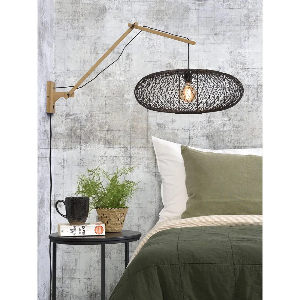 GOOD&MOJO wandlamp Andes - bruin - Ø60cm GOOD & MOJO
