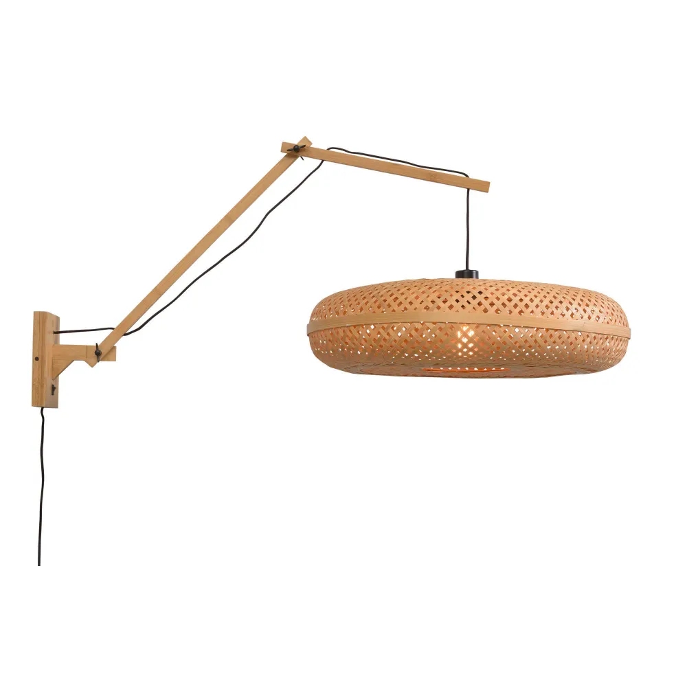 GOOD&MOJO wandlamp Andes - bruin - Ø60cm GOOD & MOJO