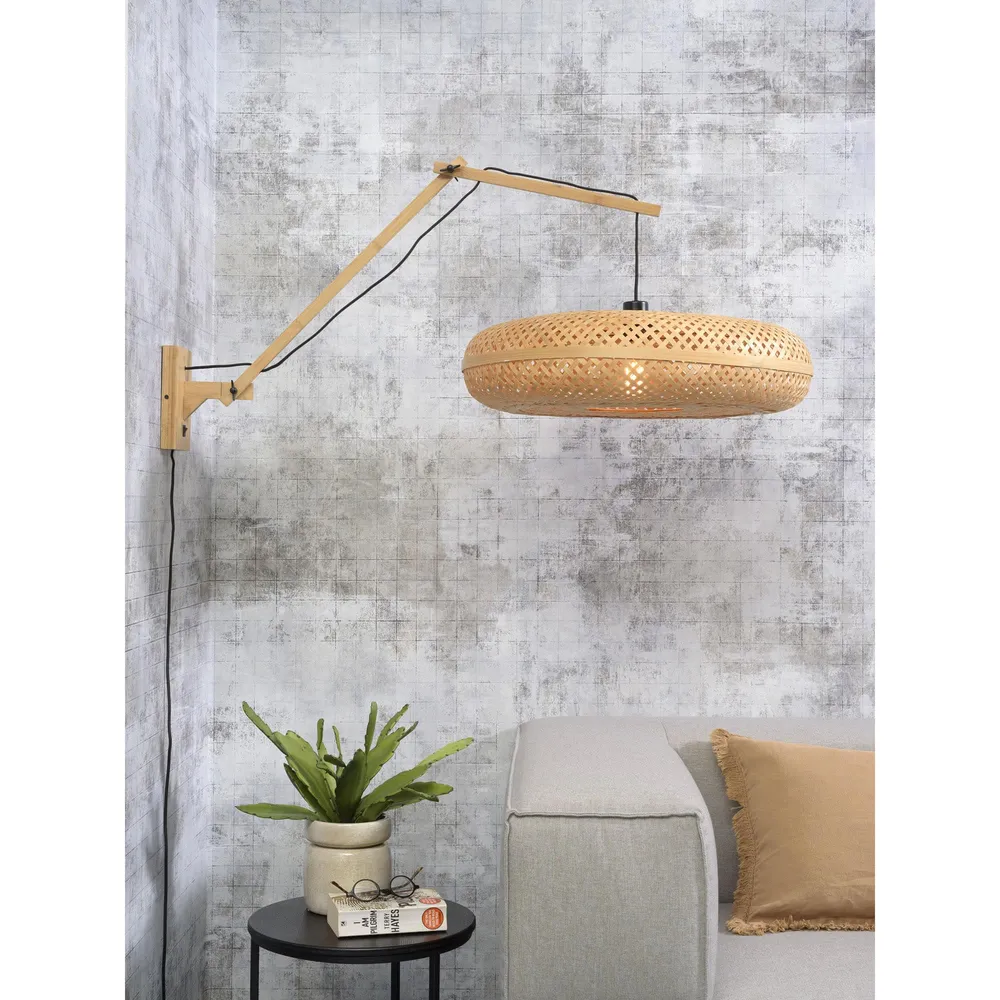 GOOD&MOJO wandlamp Andes - bruin - Ø60cm GOOD & MOJO