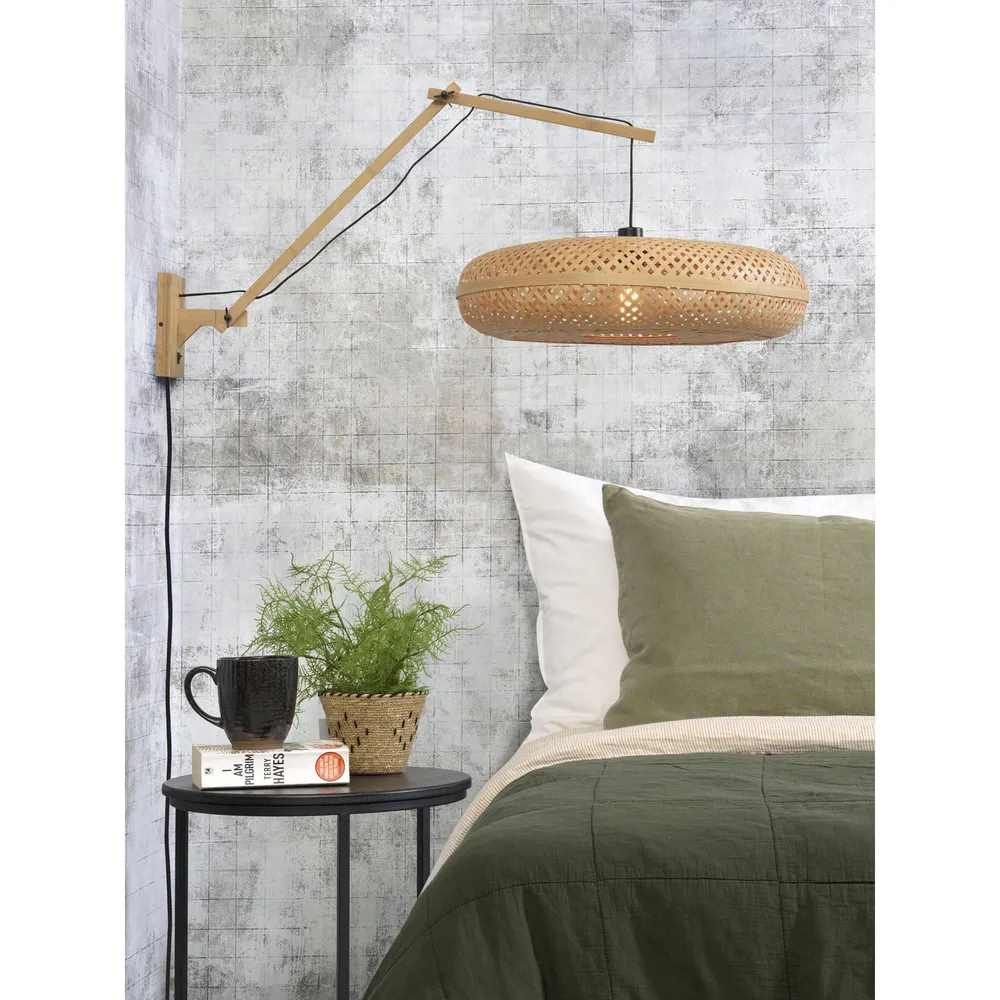 GOOD&MOJO wandlamp Andes - bruin - Ø60cm GOOD & MOJO