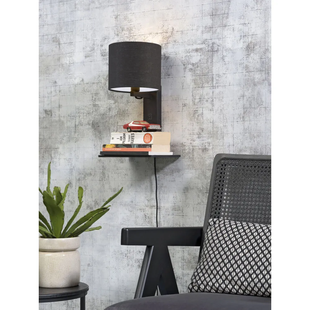 GOOD&MOJO wandlamp Andes - zwart - 19x24x36cm GOOD & MOJO