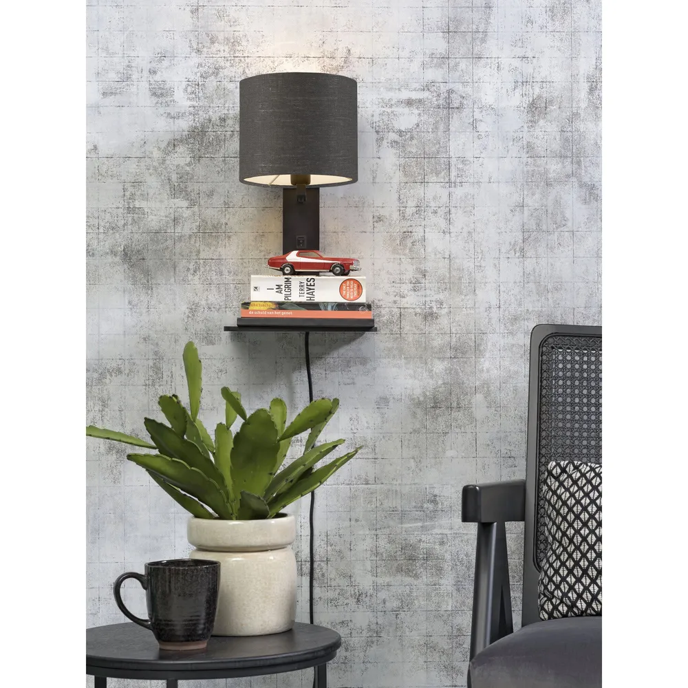 GOOD&MOJO wandlamp Andes - zwart - 19x24x36cm GOOD & MOJO