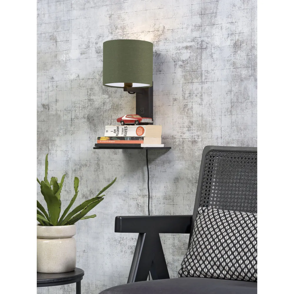 GOOD&MOJO wandlamp Andes - zwart - 19x24x36cm GOOD & MOJO