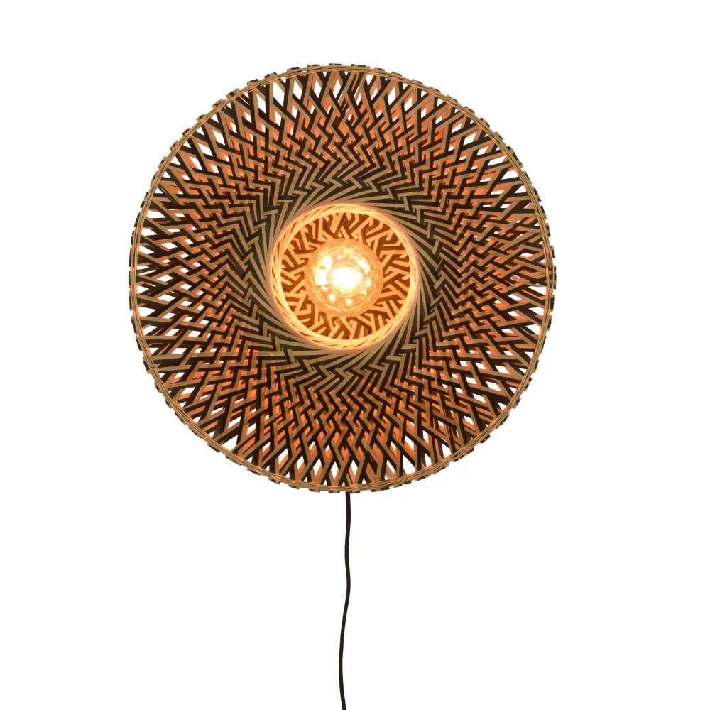 GOOD&MOJO wandlamp Bali - bruin - Ø44cm GOOD & MOJO
