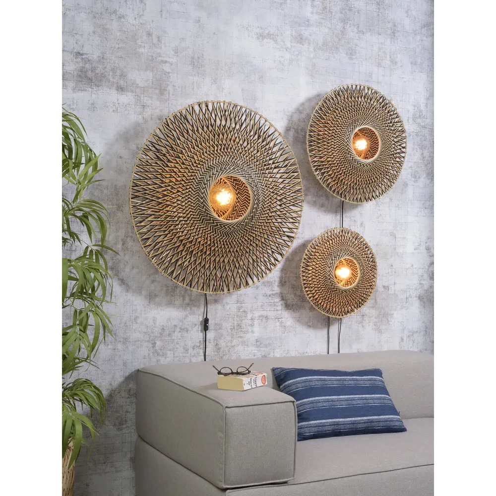 GOOD&MOJO wandlamp Bali - bruin - Ø44cm GOOD & MOJO