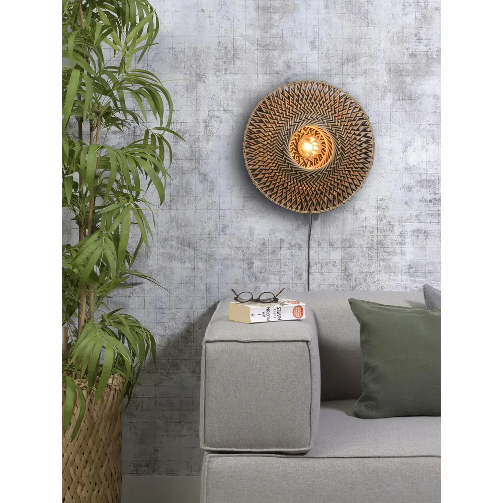 GOOD&MOJO wandlamp Bali - bruin - Ø44cm GOOD & MOJO