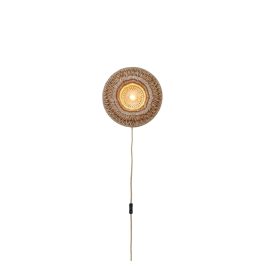 GOOD&MOJO wandlamp BARBADOS - bruin - Ø35cm GOOD & MOJO