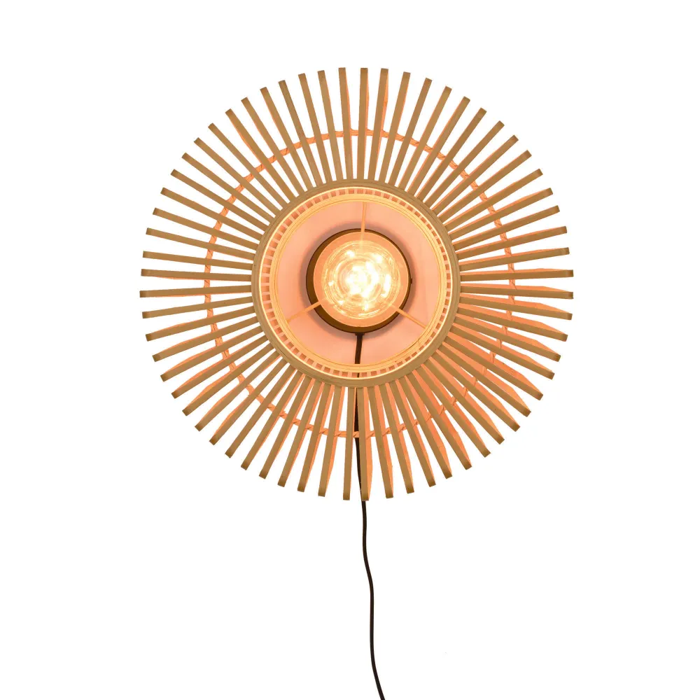 GOOD&MOJO wandlamp Bromo - bruin - Ø40cm GOOD & MOJO