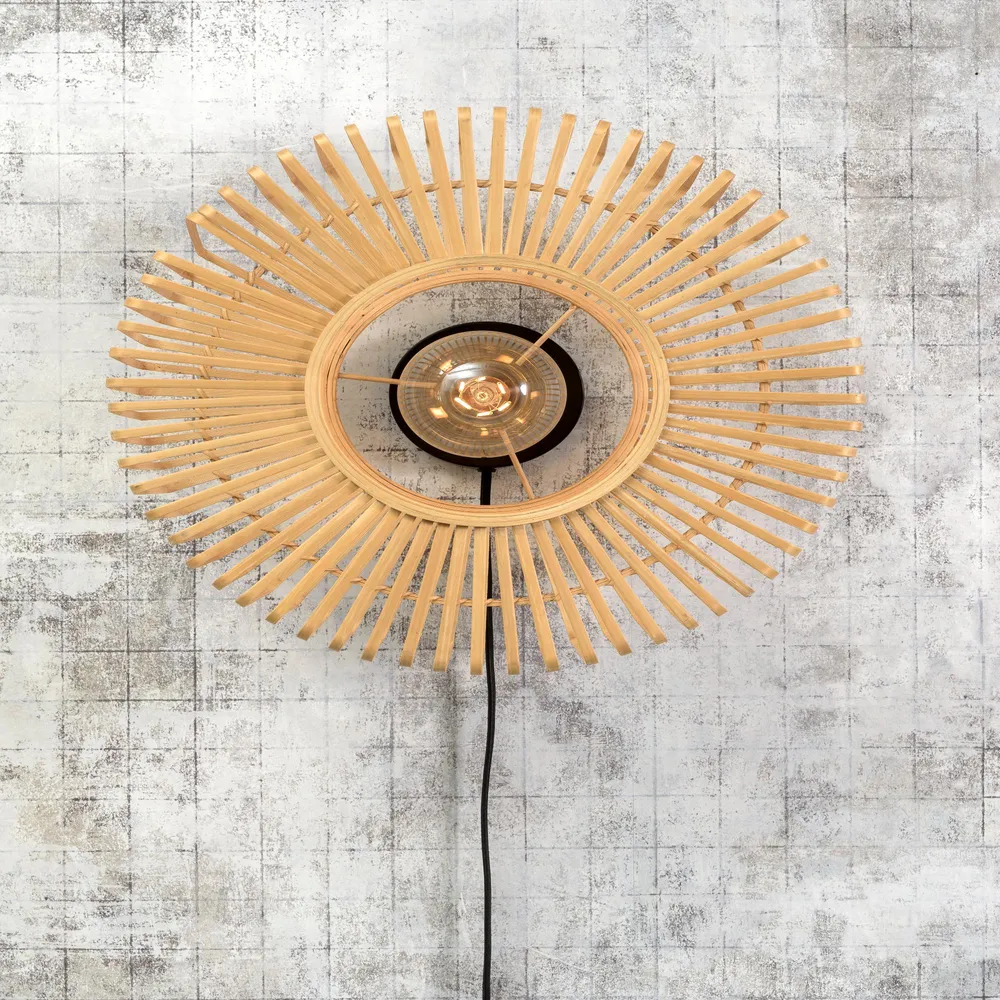 GOOD&MOJO wandlamp Bromo - bruin - Ø40cm GOOD & MOJO