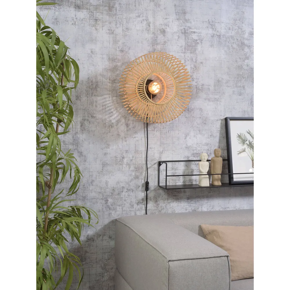 GOOD&MOJO wandlamp Bromo - bruin - Ø40cm GOOD & MOJO