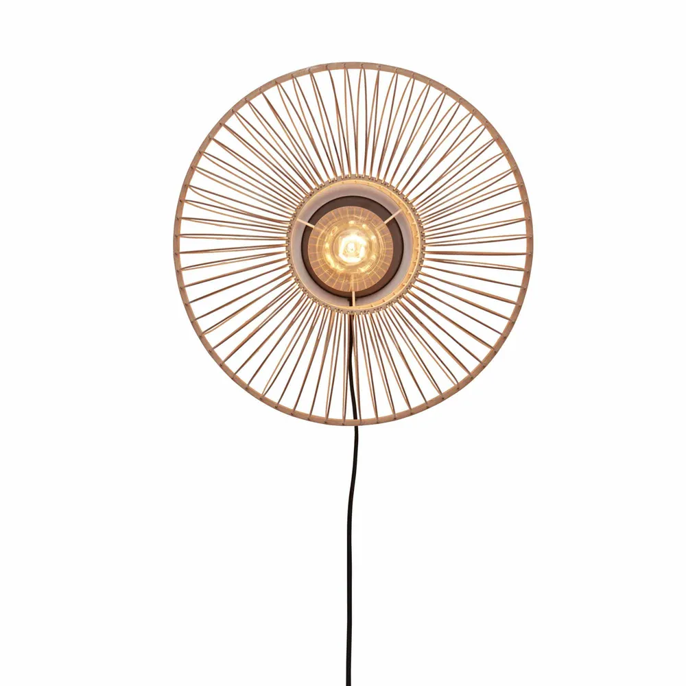 GOOD&MOJO wandlamp Hokkaido - bruin - Ø50cm GOOD & MOJO