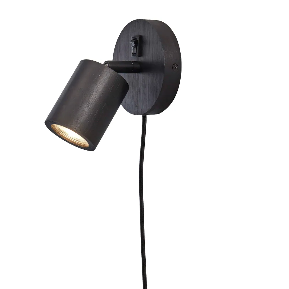 GOOD&MOJO wandlamp Java - zwart - Ø12cm GOOD & MOJO
