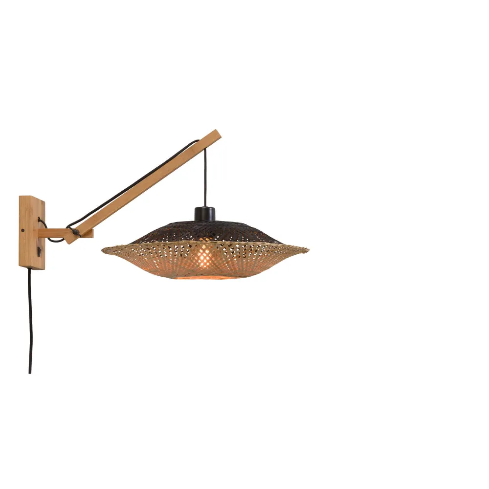 GOOD&MOJO wandlamp Kalimantan - bruin - Ø44cm GOOD & MOJO