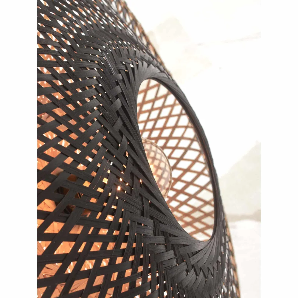 GOOD&MOJO wandlamp Kalimantan - zwart - Ø87cm GOOD & MOJO