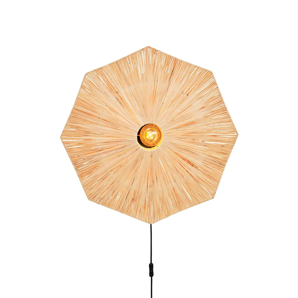 GOOD&MOJO wandlamp Panama - naturel - Ø65cm GOOD & MOJO