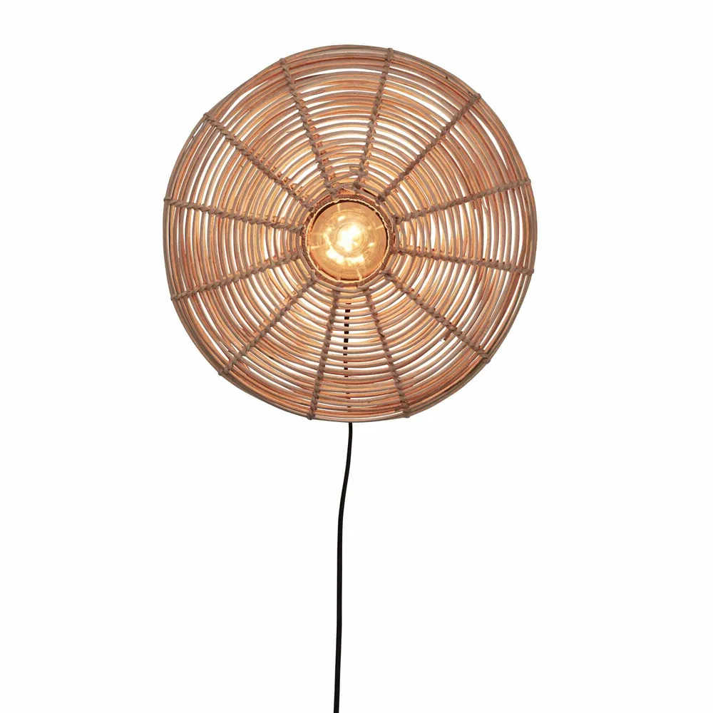 GOOD&MOJO wandlamp Tanami - bruin - Ø55cm GOOD & MOJO
