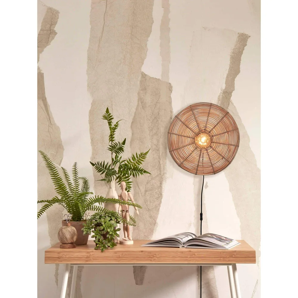 GOOD&MOJO wandlamp Tanami - bruin - Ø55cm GOOD & MOJO