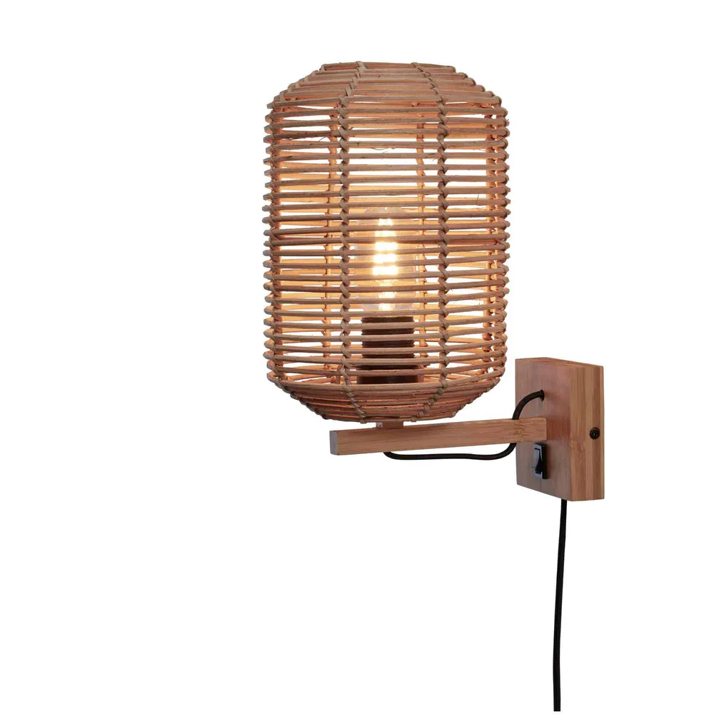 GOOD&MOJO wandlamp Tanami - bruin - Ø60cm GOOD & MOJO