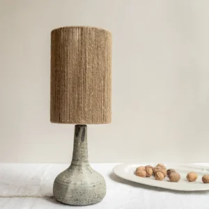 Lune Lamp Rough Stone Grès Ceramics