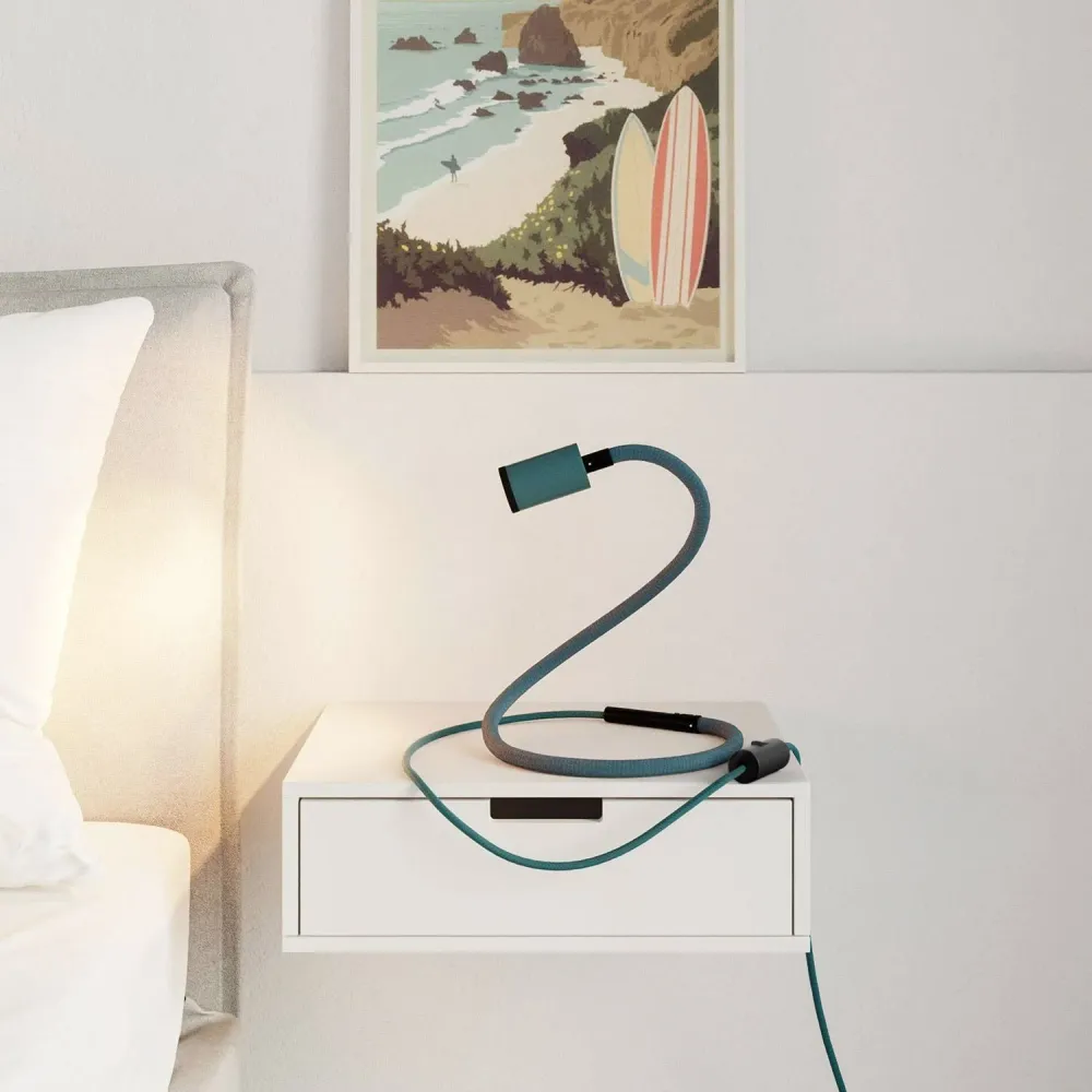 GU1d-one Pastel Verstelbare lamp zonder voet met mini LED Spot - Petrol