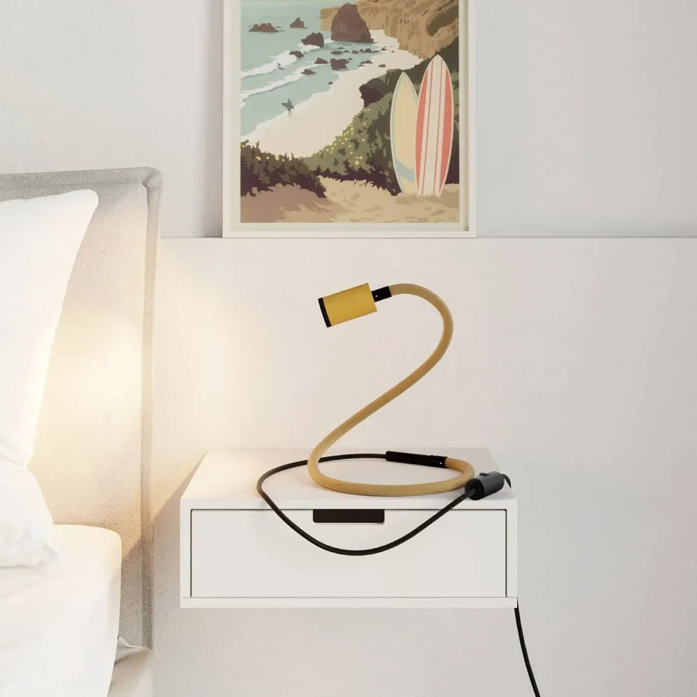 GU1d-one Pastel Verstelbare lamp zonder voet met mini LED-spot - Mosterd