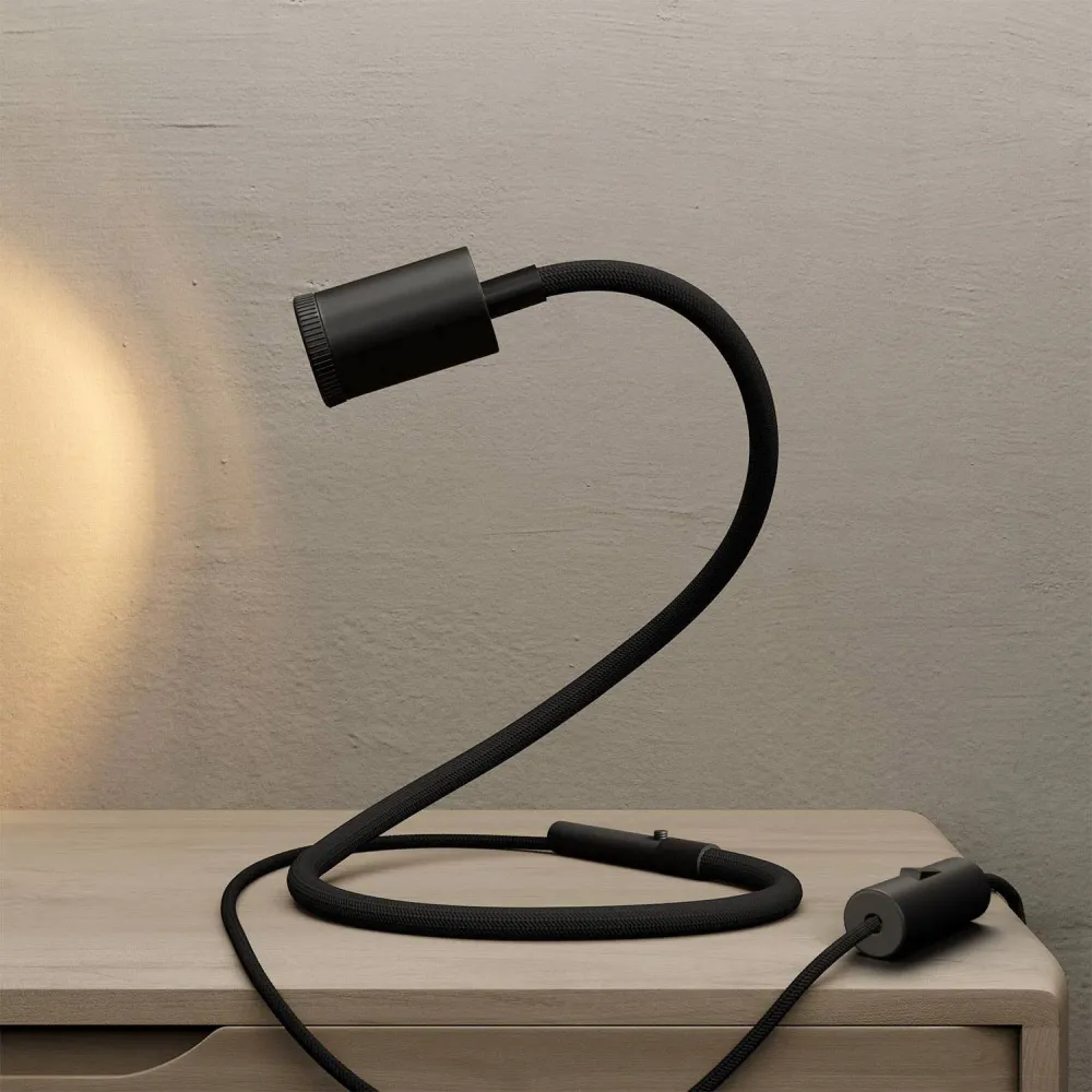 GU1d-one Verstelbare lamp zonder voet met mini LED spot - Zwart