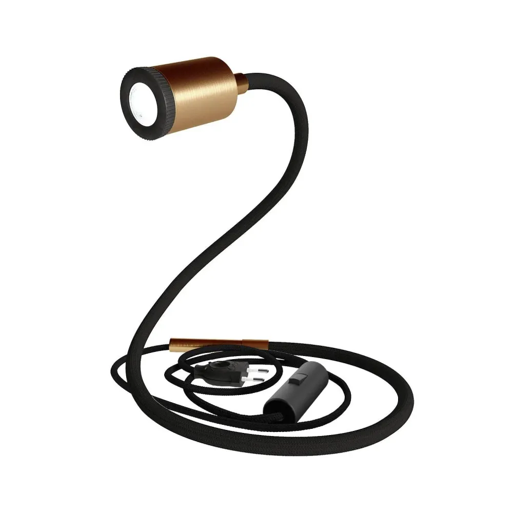 GU1d-one Verstelbare lamp zonder voet met mini LED-spot - Mat brons