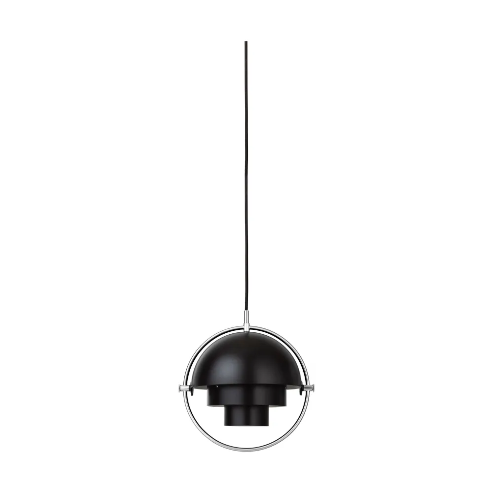 Gubi Multi-Lite hanglamp small Chrome / Black