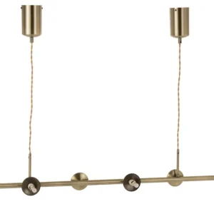 HANGENDE LAMP MET 4 LAMPEN GOUD