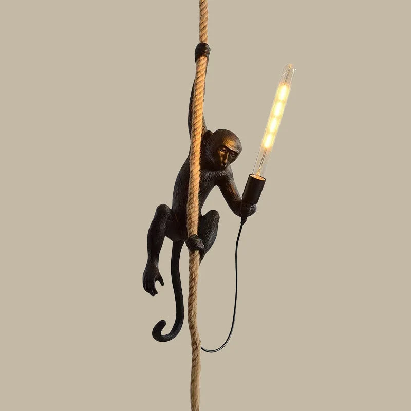 Hanglamp Aap aan Touw Dierenlamp