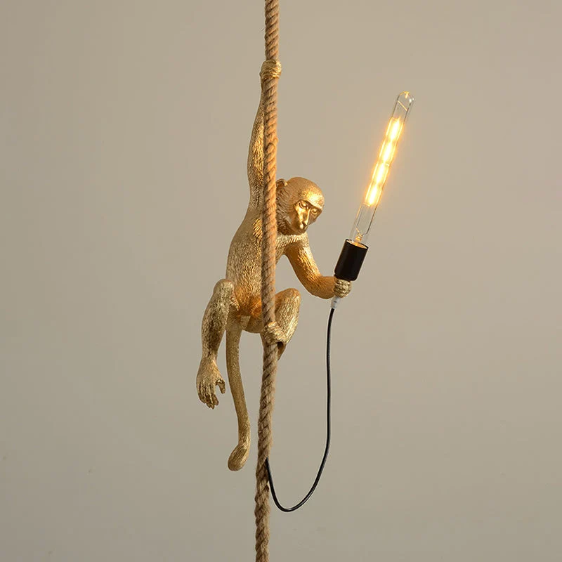 Hanglamp Aap aan Touw Dierenlamp