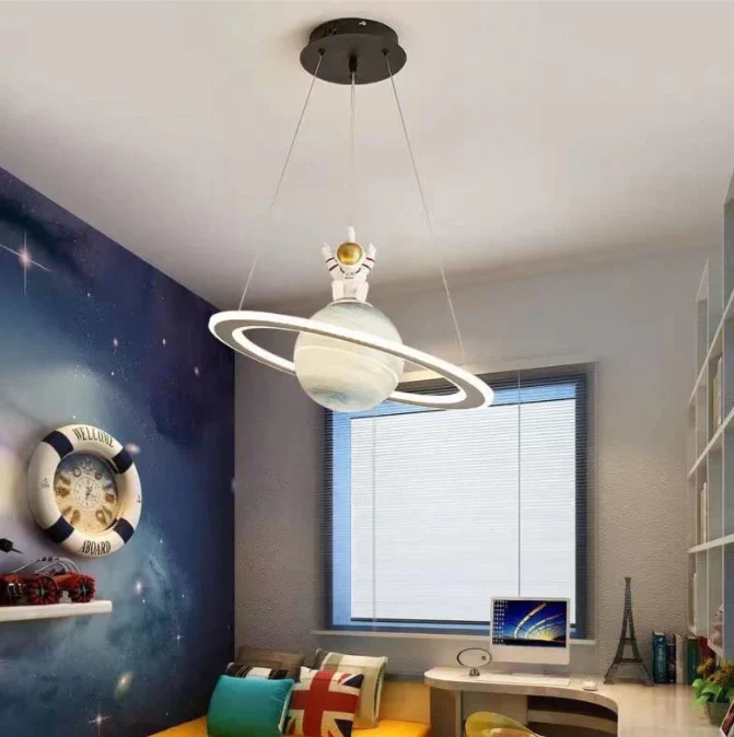 Hanglamp Astronaut LED voor Kinderkamer - Ruimteverlichting