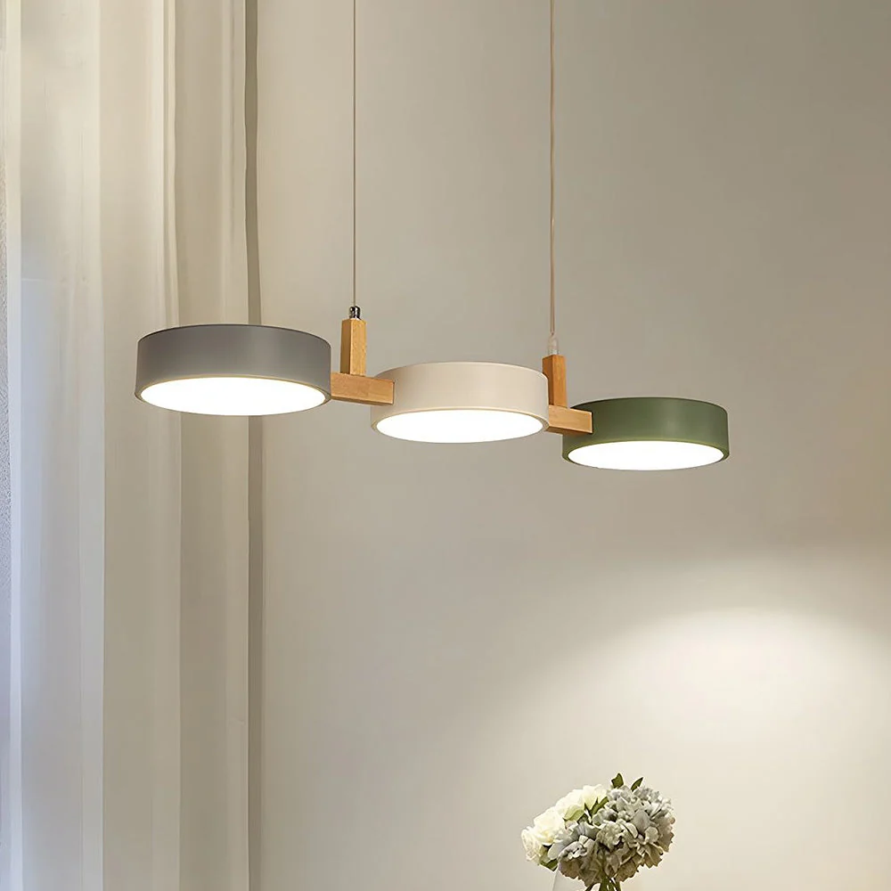 Hanglamp Eettafel met Cilindervorm en Houten Accenten voor Woonkamer
