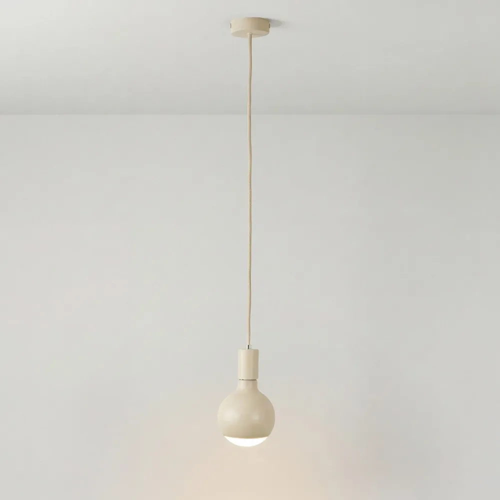 Hanglamp Filotto Metallico met Lichtbron Lucia - Crème