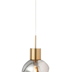 Hanglamp Goud Metaal/Glas Grijs