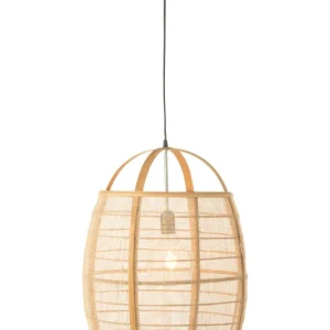 Hanglamp Ion Linnen/Bamboe Natuurlijk Groot