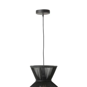 Hanglamp Lagen Bamboe Zwart Klein