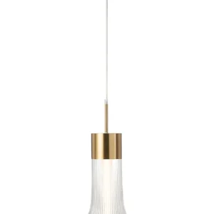 Hanglamp LED Goud Metaal/Glas Transparant