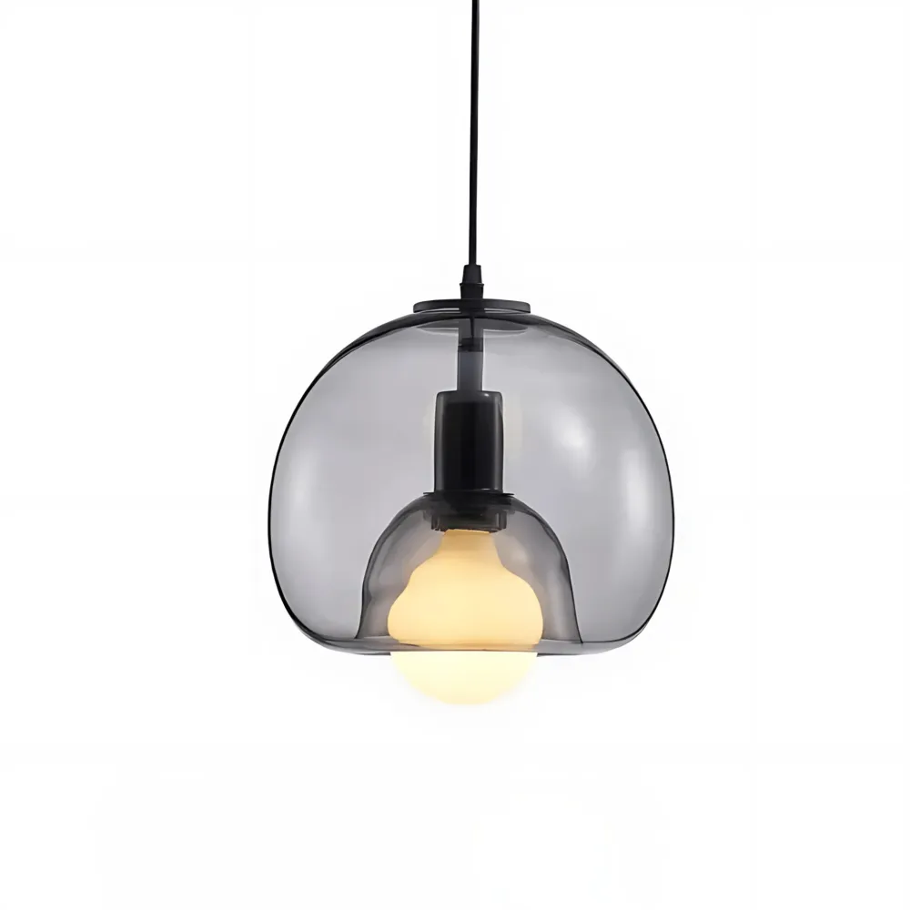 Hanglamp met Bolvormig Handgeblazen Glas