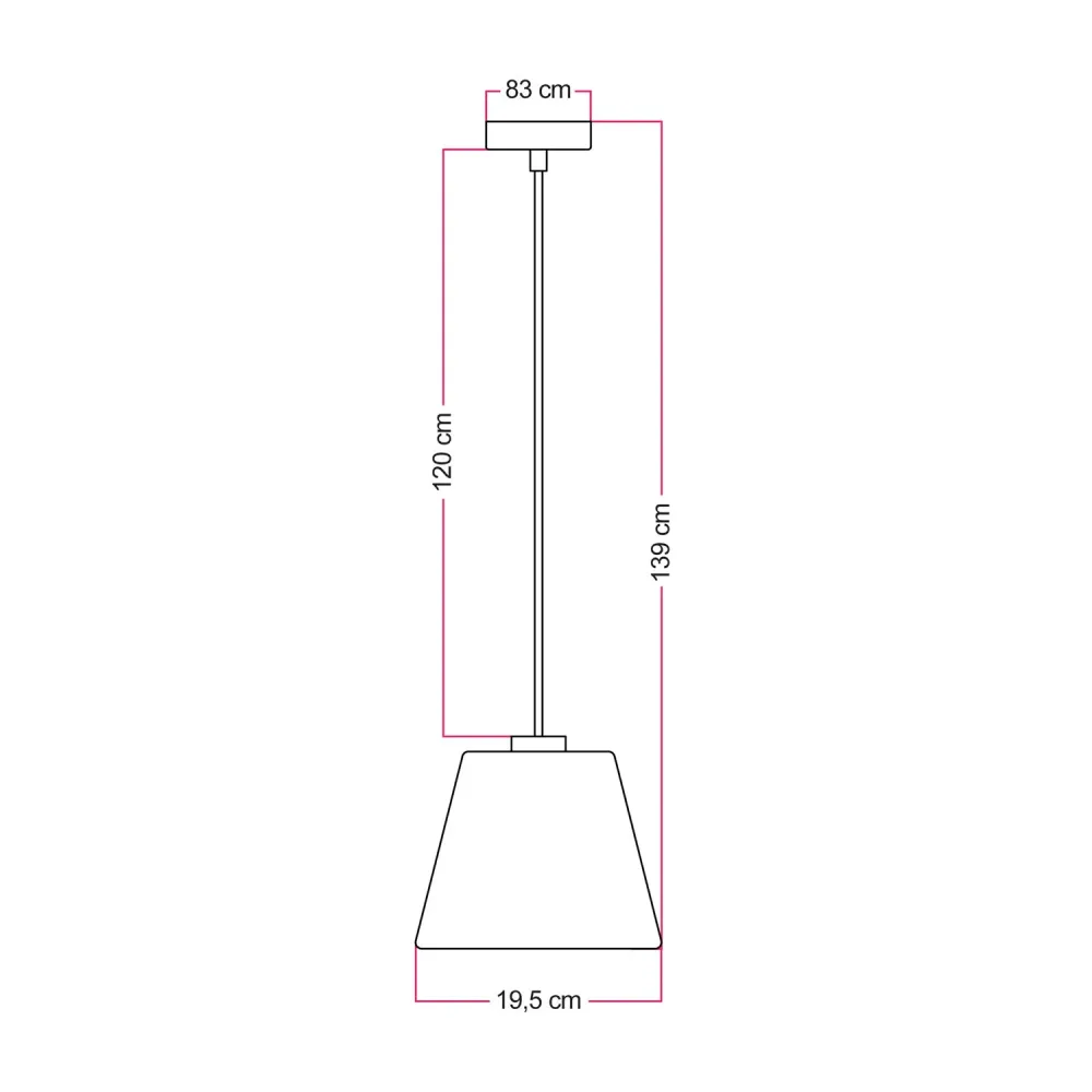 Hanglamp met Ghost lichtbron transparante kegelvorm - Wit