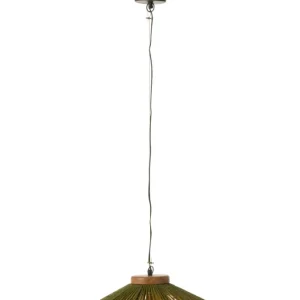 Hanglamp Ovni IJzer/Jute Groen Klein