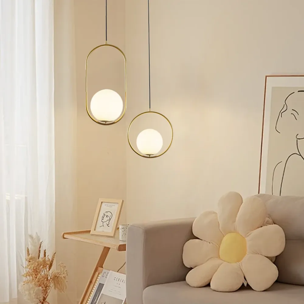 Hanglamp voor Binnen van Gebogen Messing met Industrieel Design