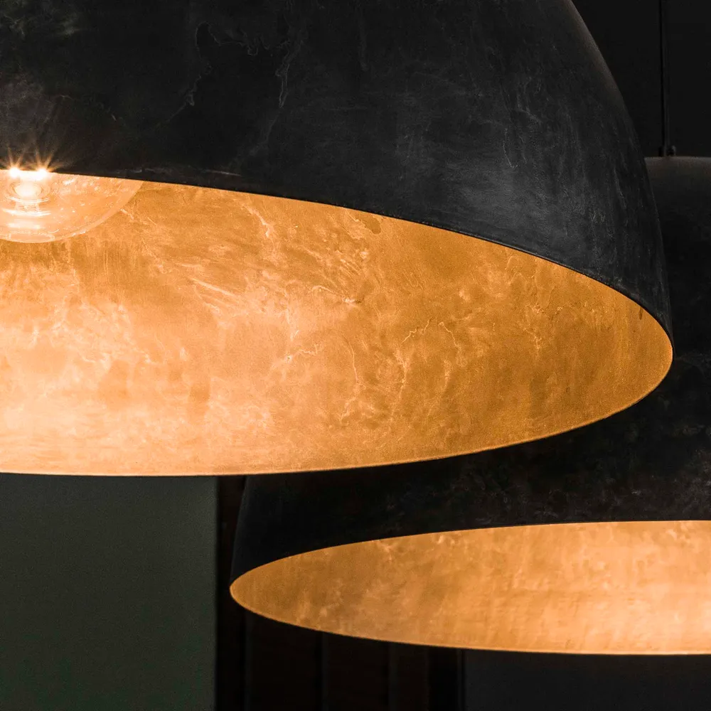 Hanglamp Dome - 2-lichts - Antraciet - Metaal Hanglampen
