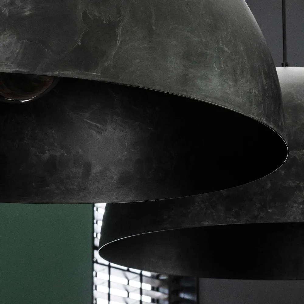 Hanglamp Dome - 2-lichts - Antraciet - Metaal Hanglampen
