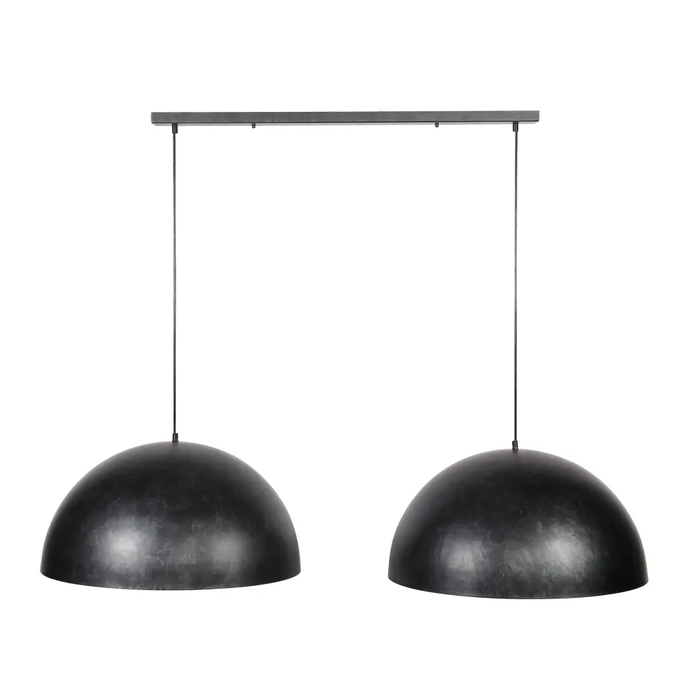 Hanglamp Dome - 2-lichts - Antraciet - Metaal Hanglampen
