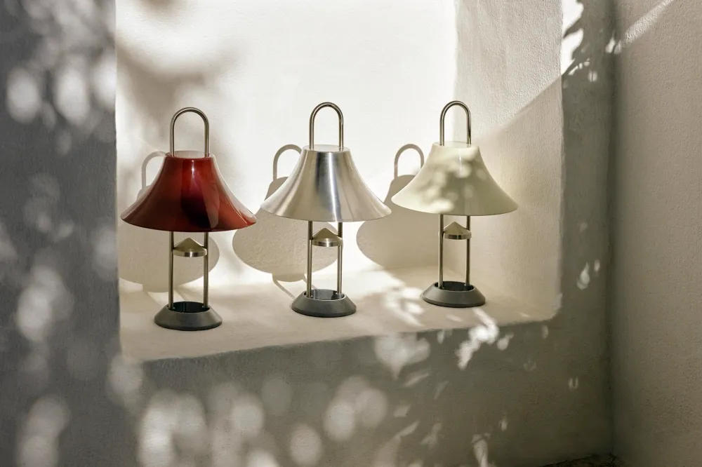 HAY Mousqueton Portable Lamp Brushed Stainless Steel