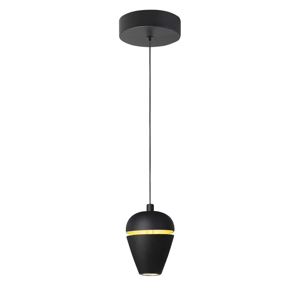 Highlight hanglamp Kobe - 1 lichts - 12 x 135 cm - zwart
