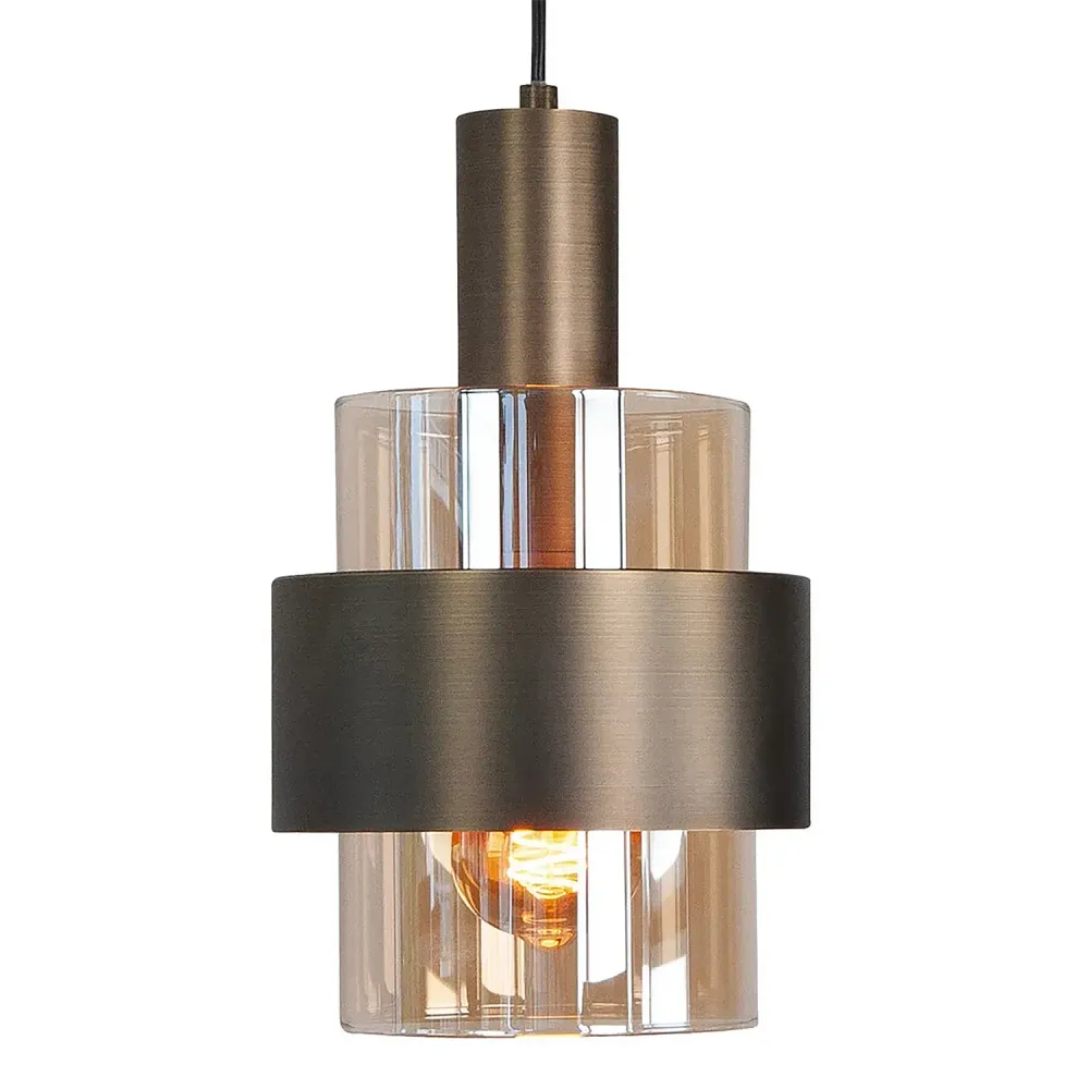 Highlight hanglamp Marrone - 3 lichts - 30 x 150 cm - brons