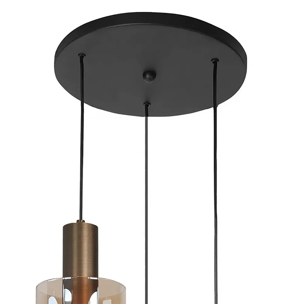Highlight hanglamp Marrone - 3 lichts - 30 x 150 cm - brons